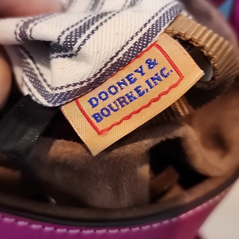 Dooney & Bourke Fuchsia Leather Shoulder Bag - Picture 9 of 17